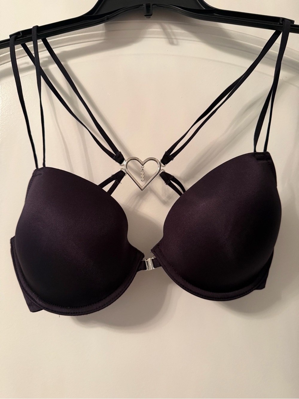 Lascana Black Strappy Heart-Back Push-Up Bra